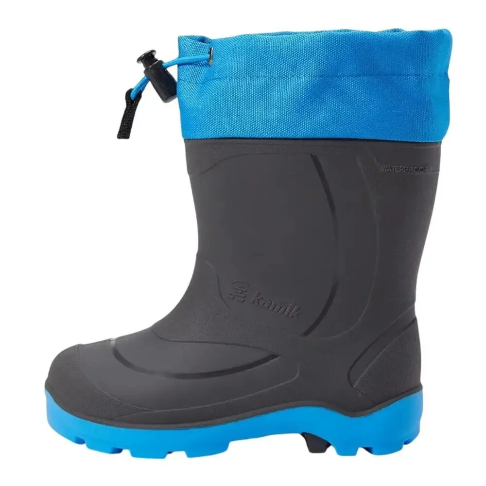 Kamik Kids Snobuster Winter Boot US 6 EU 38 Grey Blue Waterproof NIB